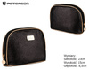 A glittering single-compartment travel cosmetic bag PTN KOS-L01-B Black Peterson