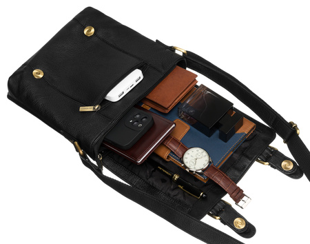 Torba skórzana PTN 996-M-NDM Black