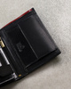 Men's leather wallet N4-RVT-6870 Black+Red