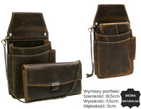 Portfel kelnerski skórzany 253-MHO-NL D.Brown