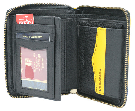 Peterson portfel sk. PTN 340.03 BLACK+YELLOW