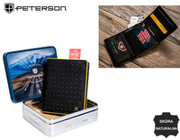 Portfel skórzany RFID PTN 302.03 Black+Yellow