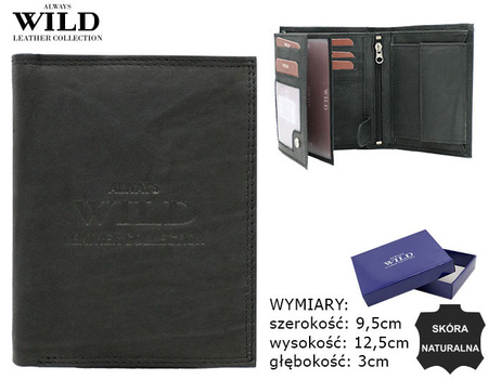 Portfel męski skórzany AW-N4-MAL Black
