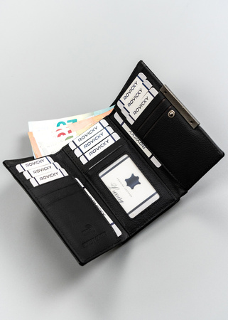 Portfel damski skórzany na blistrze PX23-21-BL Black