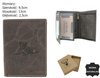 Portfel męski skórzany zdobiony grawerem psa RFID N4-CHM-DOG-1 Brown