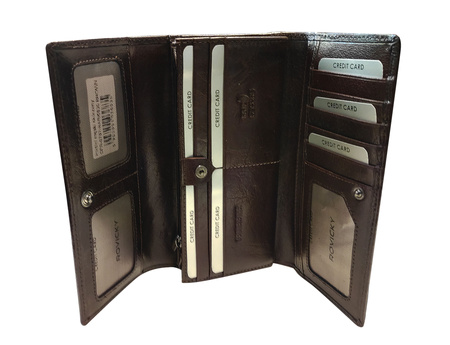 Portfel damski skórzany CPR-8787-BAR Brown