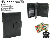 Portfel skórzany RFID ROVICKY N1227-RHP Black