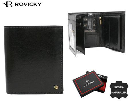 Portfel skórzany RFID ROVICKY 22316-VT-RVT Black