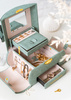 Green Jewelry Box with Flower Decoration Peterson PTN SZK-01