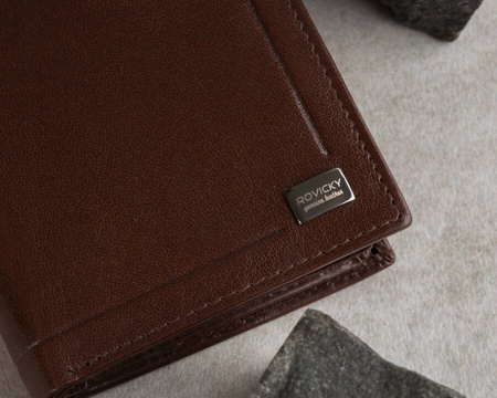 Portfel skórzany RFID Rovicky PC-105-BAR Brown
