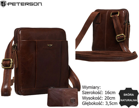 Torba skórzana + Etui PTN M22-TUM Brown