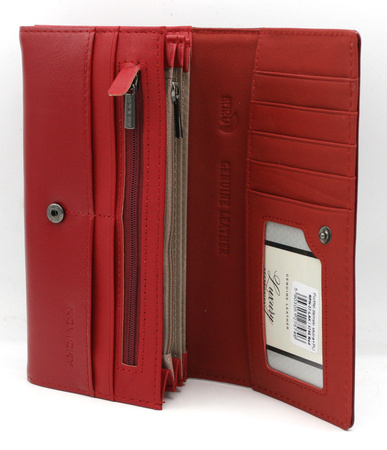 Portfel damski skóra+PU RPN-27-LAK Red