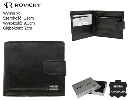 A horizontal wallet crafted from smooth natural leather CPR-10L-NBAR Black