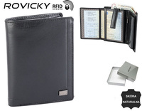 Portfel skórzany RFID PC-104-BAR Black