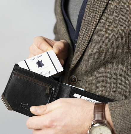 ROVICKY N993-RVTM-GN RFID leather wallet