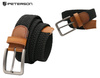 Pasek parciany z elementami skórzanymi PTN PAR-S-115 BL-CA