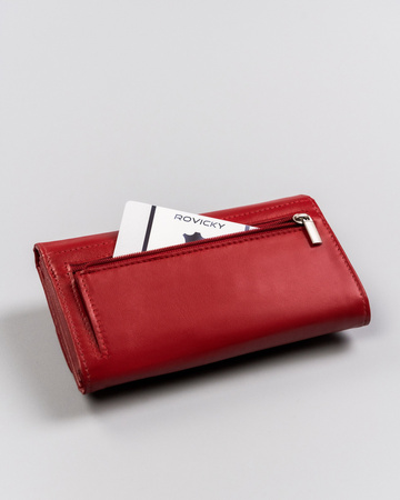 Women's leather wallet R-RD-36-GCL Red