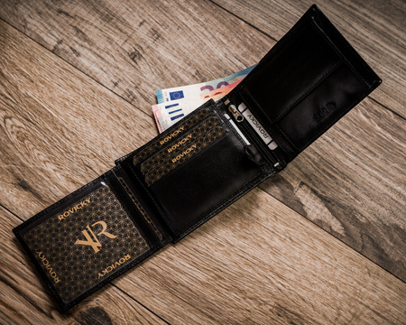 ROVICKY R-RM-11-GCL men's RFID leather wallet