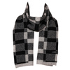 Large Men's Checkered Scarf Peterson PTN SA100-01 Black