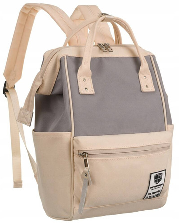 Plecak z poliestru PETERSON PTN 2022-3 Beige+Grey
