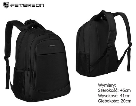 Business Travel Laptop Backpack Peterson PTN 79906 Black
