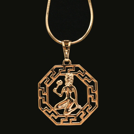 Łańcuszek z wisiorkiem P9-N20 Gold Panna