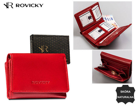 Women's leather wallet R-RD-33-GCL Red