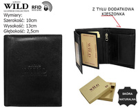 Men's leather wallet N4-P-SCR Black