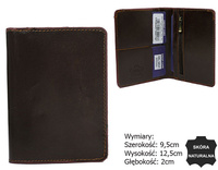 Etui na dokumenty skórzane OKL-GRVT Brown