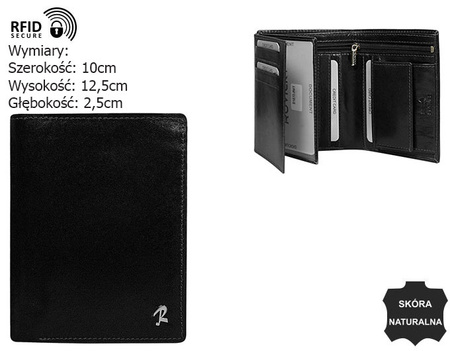 Portfel męski skórzany D1072-RVT-BP Black