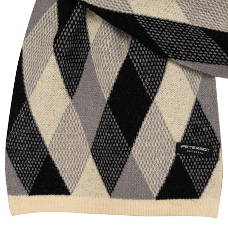 Large Men's Diamond-Patterned Scarf Peterson PTN SA100-04 Black
