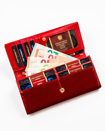 Leather wallet RFID PETERSON PTN 421028-SH