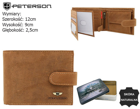 Portfel skórzany PTN 304Z 2-1-5 COGNAC