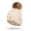 Women's Hat with Detachable Pom-Pom PETERSON PTN HAT-06 Beige