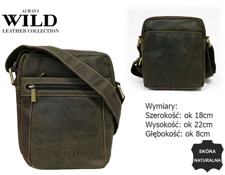 Leather bag 250587-MH BROWN