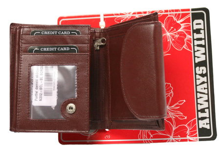 Portfel damski skórzany N202-SCL-BL Bordo