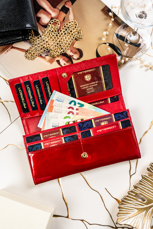 Portfel damski skórzany PTN 72401-SH Red