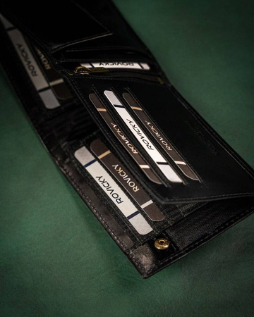 ROVICKY 22319L-VT-RVT Black RFID leather wallet