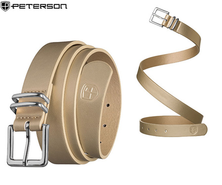 Pasek damski wąski PTN STU-20S1 Beige