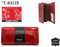 Portfel damski skórzany na blistrze H20-3-SH9-BL Red