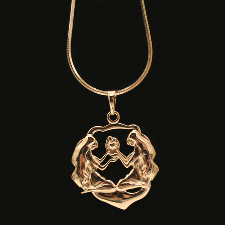 Łańcuszek z wisiorkiem P8-N20 Gold Bliżnięta