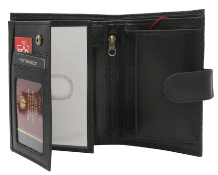 Portfel skórzany PTN 324Z-CA-6624 BLACK