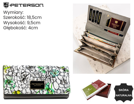 Portfel damski skóra+PU PH24-LFL Green