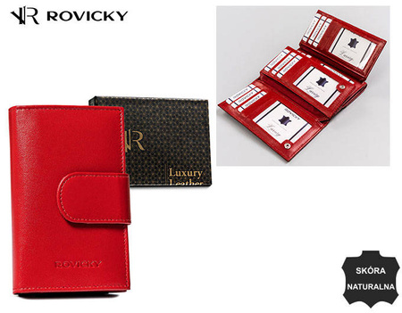 Women's leather wallet R-RD-40-GCL Red