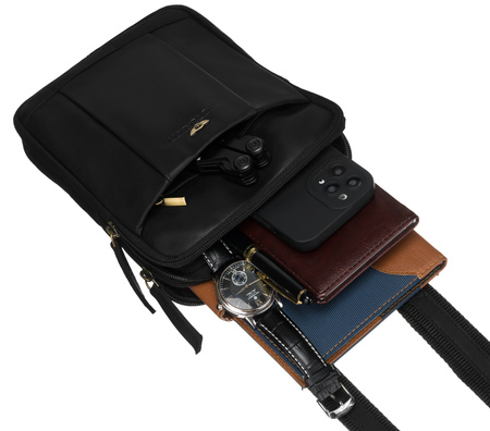Torba skórzana + Etui PTN M22E-OPU Black