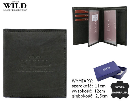 Portfel męski skórzany AW-N890-MAL Black
