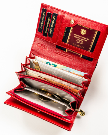 Portfel damski skórzany PTN 76112-BFBC Red