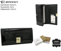 Portfel damski skórzany RH-22-1-SH-R Black