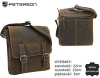 Leather bag PETERSON PTN 996-M-HUN