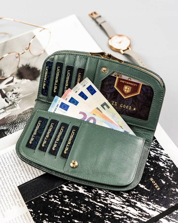PETERSON PTN 42123-MD RFID leather wallet
